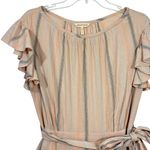 Rebecca Taylor  Ruffled belted cotton mini dress 6 S M Photo 2