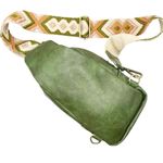 Tribal Vegan Leather Crossbody Fanny Pack Purse‎ Green Photo 2