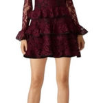 Alexis  Tracie Lace Long Sleeve Tiered Ruffle Dress Cocktail‎ Party Size Large Photo 0