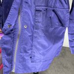 Maya Reyes Women's Lightweight Full Zip Jacket Hood Normcore Preppy Roll Tab S Blue Photo 6