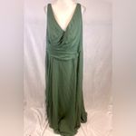 Azazie Kori Eucalyptus green a-line pleated chiffon dress size A20 Photo 3