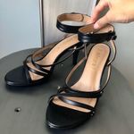 Allegra K 🖤 Black Strappy Pleather Heel Photo 0