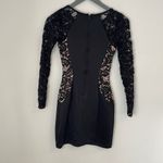 BCX  Women's Bodycon Dress Mini Long Sleeve Lace‎ Sequin Sheath Black Size 1 Photo 2