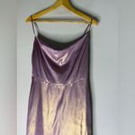 Urban Outfitters  Mallory metallic purple asymmetrical slip short dress medium Photo 1