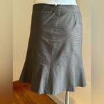 Loft Mini Black Brown Micro Dot Flared Hem Stretch Skirt SZ 2 Photo 6