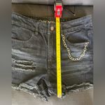 ⚠️ Clearance Black jean ripped shorts, size small with chain Photo 7