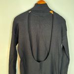 Shinestar Black Ribbed Open Back Tunic Sweater Size Medium Photo 3