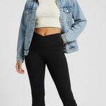 Offline by Aerie Real Me Flare‎ Pants Women's M Black Crossover High Rise Yoga Size M Photo 0