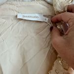 Zimmermann Wrap Mini Dress in Cream & Gold NWT XL Photo 5