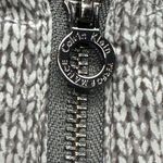 Calvin Klein Water Repellent Puffy Gray Vest Size S/M Faux Knit Design Zip Hood Silver Photo 11