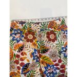 C&C California Casual Tropical Floral Print Linen Wide Leg Pants Sz Lg Colorful Photo 7