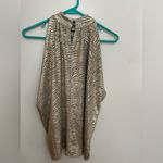 Anthropologie  Zebra Shimmer Halter Blouse Size‎ S Photo 3
