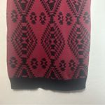 FATE. burgundy and black Aztec print long sleeve open front cardigan size small Photo 15