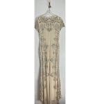 Lotus Threads Beaded Georgette Cap Sleeve Gown in Creme Size US 4 NWT Photo 10