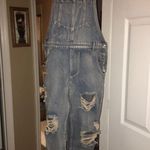 Honey Punch Oversized Overall Jeans With Ripped Fashion Photo 0