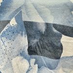 Chico's Chico’s Blue Mixed Dot Print Floral Front Short Dolman Sleeve Tee Size 1/Medium Photo 3