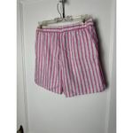 Universal Threads Universal Thread Shorts Women's XS Pink Striped Boxer Pull On Casual Linen Baggy Photo 4