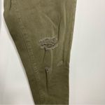 Gap Girlfriend Jeans olive green distressed size 28r Photo 2