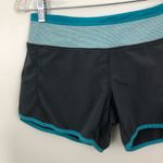 Lululemon Turbo Run Short Coal Surge Wee Stripe Surge Size 4 Photo 2