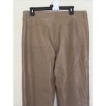 Wilfred  Brown‎ Tan The Melina Pant High-Waisted Vegan Leather Pants Womens 14 Photo 4