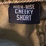 BDG Urban Outfitters  High Rise Cheeky Frayed Distressed Green Denim Shorts 32 Photo 6