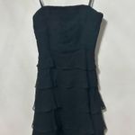 BCBGMAXAZRIA BCBG cocktail strapless tiered mini dress with feather hem Photo 1