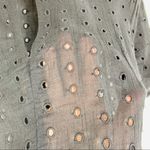 H&M Black Eyelet Ruffle Shift Dress Sz 2 Cotton Photo 8