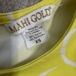 Mahi Gold Charlotte Dress in blossom print Size XS Keyhole Back Yellow Photo 4