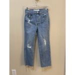 Frank & Eileen  The Monaghan Raw Hem Crop Straight Distressed‎ Mom Jeans Size 24 Photo 1