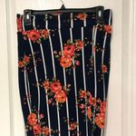 Rainbow Sandals Rainbow Women's Skirts Elastic Waist Side Slit Floral Striped Blue Size Small Photo 1