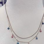 • Evil eye layered necklace multicolor and gold Photo 0