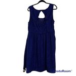 Torrid Plus 16 Dress Royal Blue Floral Sleeveless V-neck Elastic Waist Women’s Photo 10