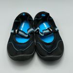 Speedo Womens Sz Med Black Blue Mesh Beach Pool Water Shoes Adjustable Strap Photo 3