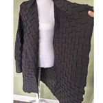 Limited Ronen Chen Organza Cardigan Shawl Woven Long Size M Black Artsy Formal​ Size M Photo 1