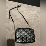 Michael Kors  Crossbody Bag, Black & Gold Square Check, Jet Set Travel Photo 1