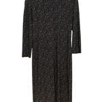 Norma Kamali KamaliKulture Turtleneck Sheath Midi Dress Size Large Herringbone Photo 0