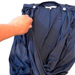 Rachel Roy  sleeveless shorts romper jumpsuit skort size small blue silky pockets Photo 4