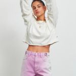 Urban Outfitters Longline Denim Carpenter Shorts Dyed Pink/Purple Ombré By BDG Photo 1