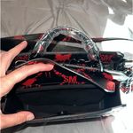 Steve Madden  Bleeding Hearts Bevelyn Satchel Purse Red & Black Photo 8