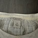 J.Crew Point Sur White Long Sleeve Peasant Top in Windowpane Cotton Voile Sz S Photo 4