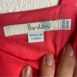 Boden Size 8 Linen Blend Pleated Dress Coral White Vacation Preppy Event Coktail Photo 4