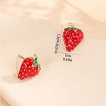 Strawberry Earrings Red Photo 4