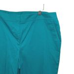 Talbots  Womens Flat Front Stretch High-Rise Pedal Pusher Pants Turquoise Size 18 Photo 1