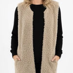 Simply Noelle  tan teddy bear cardigan vest size large/XLarge Photo 0