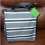 Kate Spade NWT  Black &‎ White Stripe Insulated Lunch Tote Bag Photo 0