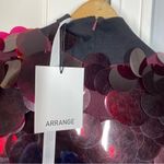 ASOS ARRANGE high neck paillette sequined fringe hem maxi dress in merlot size 2 Red Photo 7