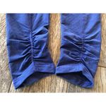 prAna  Knicker Misty Crop leggings Small Jacquard‎ Royal blue Ruched yoga Pants Photo 10