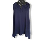 Sophie Max  Womens Tank Top Size XS Germaine‎ Trapeze Navy Blue Swing NEW Photo 2