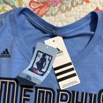 Adidas  women’s size 2XL Memphis 33 light pullover short sleeve Blue T-Shirt nwt Photo 6