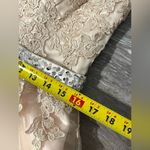 Custom Made Tulle Floral Lace Applique Cap Sleeve Blush Gown Size 6 Pink Photo 12